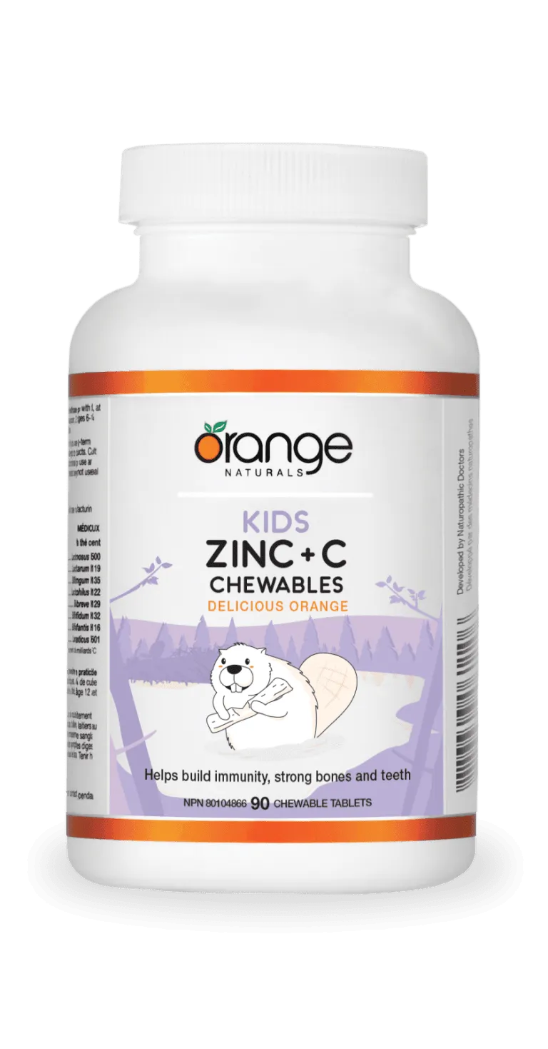 Kids Zinc + C Chewables - Delicious Orange
